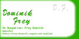 dominik frey business card